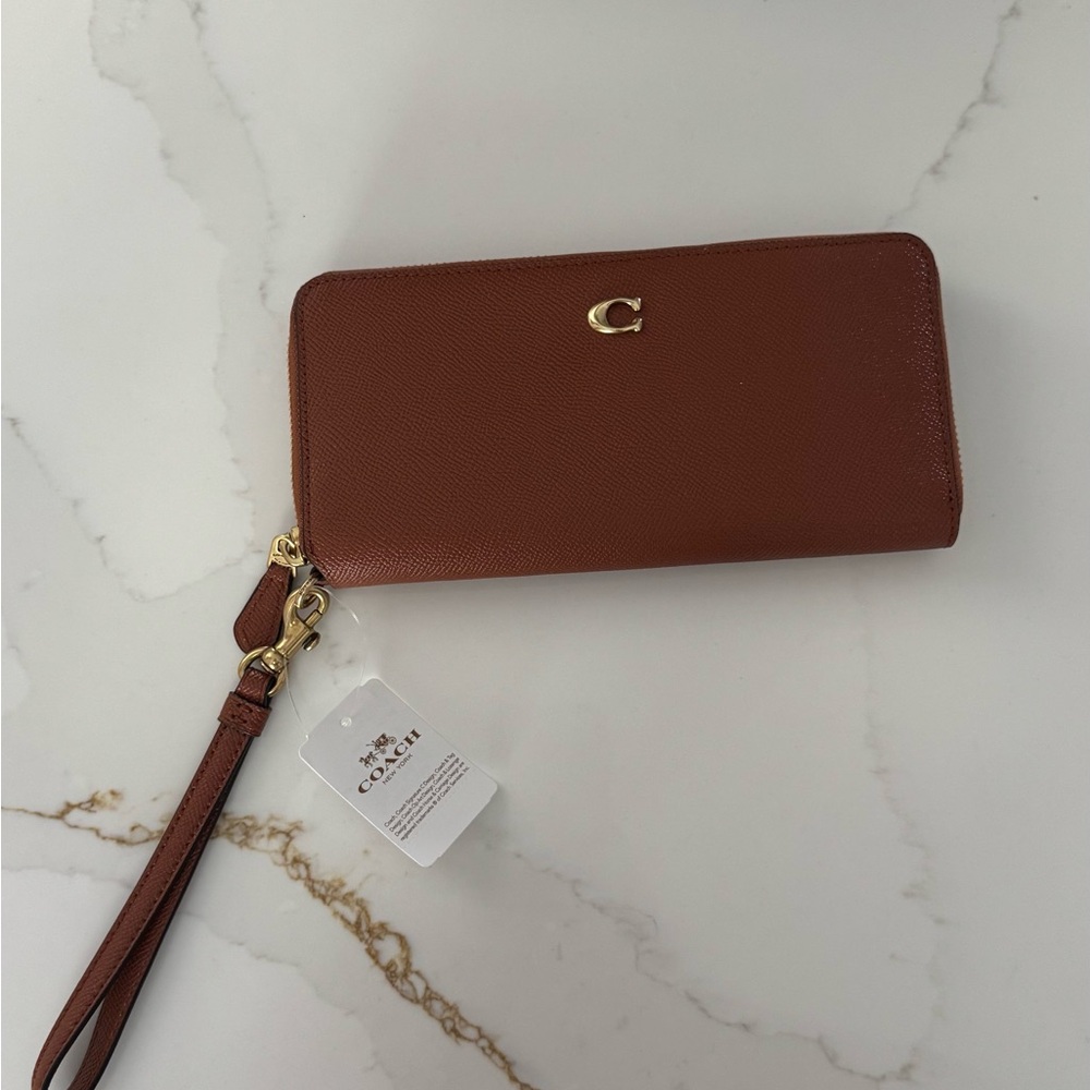 Coach Tan Wristlet Clutch